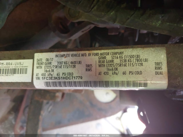 1FC3E3KS1HDC71779 Ford E-350 Stripped