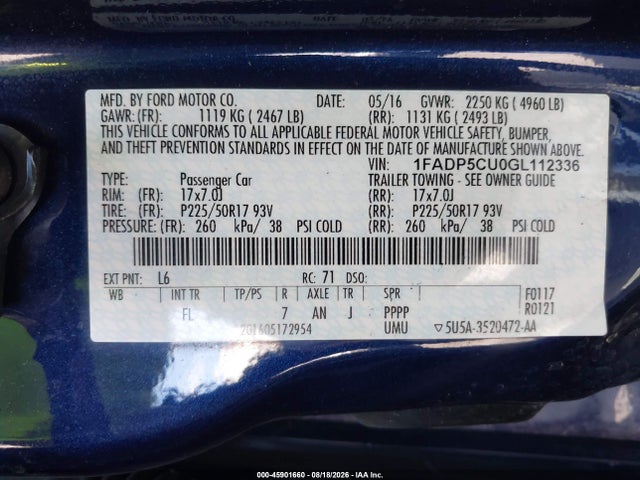Ford C-max Energi Sel 2016 1FADP5CU0GL112336 Image 9