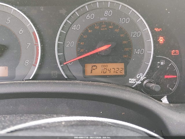 45901716 :رقم المزاد ، 2T1BE4EE2AC041615 vin ، 2010 Toyota Corolla Xrs مزاد بيع
