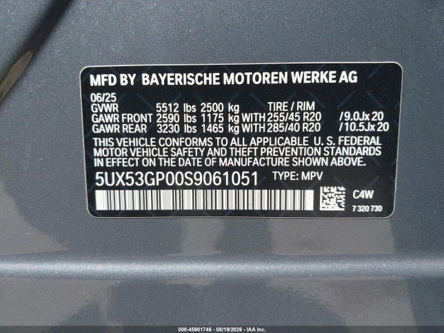 5UX53GP00S9061051 BMW X3 30 Xdrive