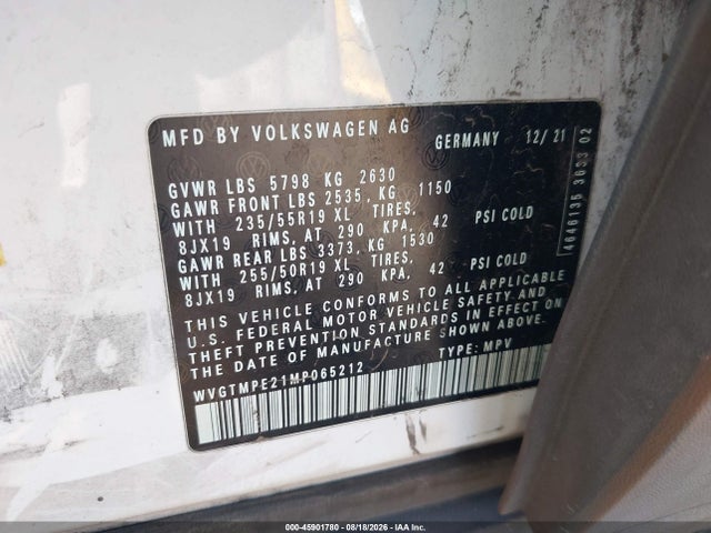 WVGTMPE21MP065212 Volkswagen ID.4 PRO S
