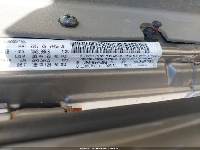 45901903 :رقم المزاد ، 1J4FA49S64P724088 vin ، 2004 Jeep Wrangler Sport مزاد بيع