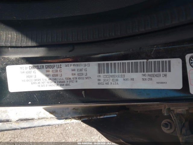 Aukcja sprzedaży 2014 Dodge Avenger Se, vin: 1C3CDZAB9EN161919, numer aukcji: 45902040