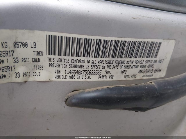 45902144 :رقم المزاد ، 1J4GS48K26C117103 vin ، 2006 Jeep Grand Cherokee Laredo مزاد بيع