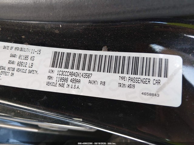 Chrysler 200 Limited 2016 1C3CCCAB4GN143587 Image 9