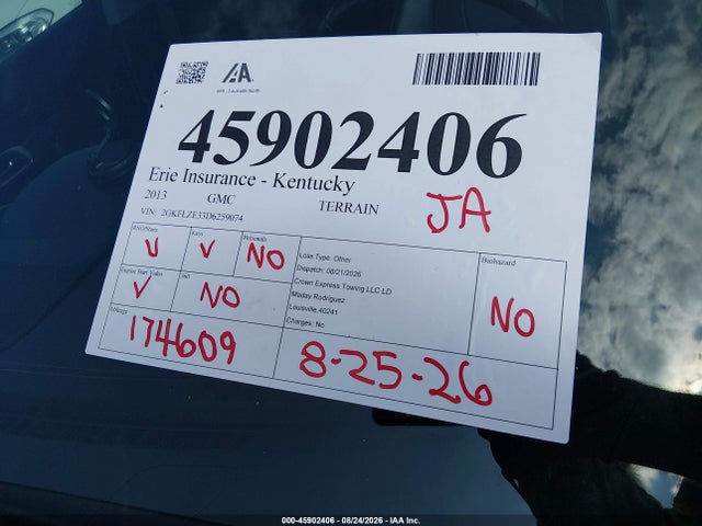 Продаж на аукціоні авто 2013 Gmc Terrain Denali, vin: 2GKFLZE33D6259074, номер лоту: 45902406