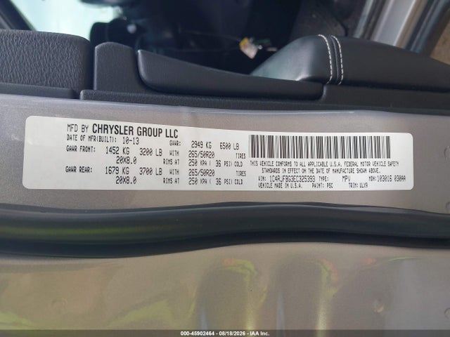 Aukcja sprzedaży 2014 Jeep Grand Cherokee Limited, vin: 1C4RJFBG3EC325393, numer aukcji: 45902464