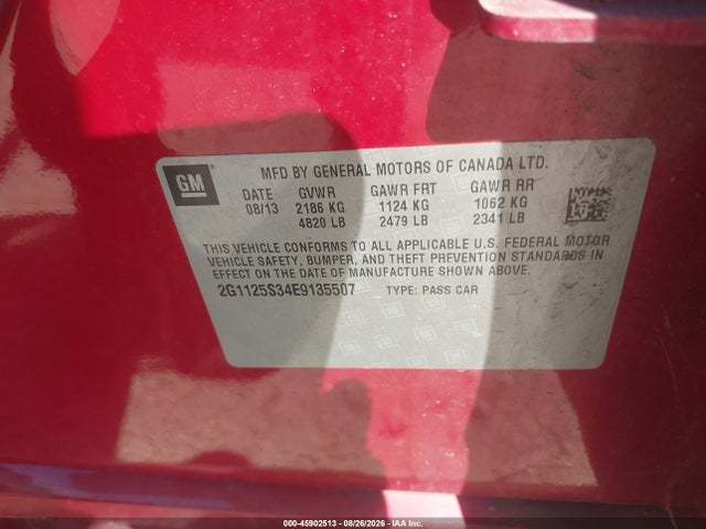 2G1125S34E9135507 Chevrolet Impala 2lt