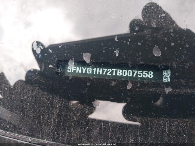 45902517 :رقم المزاد ، 5FNYG1H72TB007558 vin ، 2026 Honda Pilot Touring/touring Blackout مزاد بيع