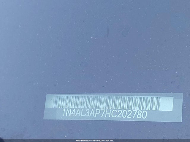 1N4AL3AP7HC202780 Nissan Altima 2.5 Sv