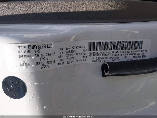 2008 Jeep Grand Cherokee Laredo მანქანა იყიდება აუქციონზე, vin: 1J8GR48K38C240762, აუქციონის ნომერი: 45902593