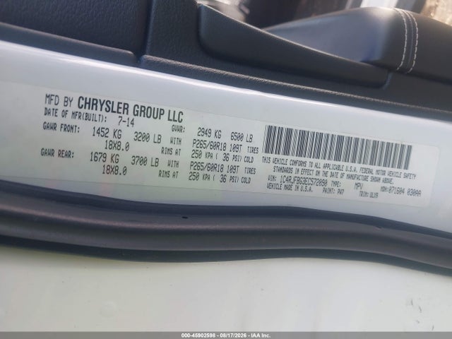 1C4RJFBG3EC572090 Jeep Grand Cherokee Limited