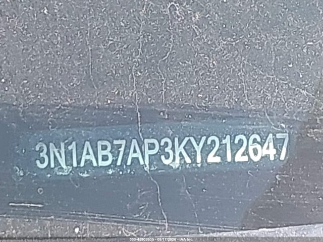 45902605 :رقم المزاد ، 3N1AB7AP3KY212647 vin ، 2019 Nissan Sentra S مزاد بيع