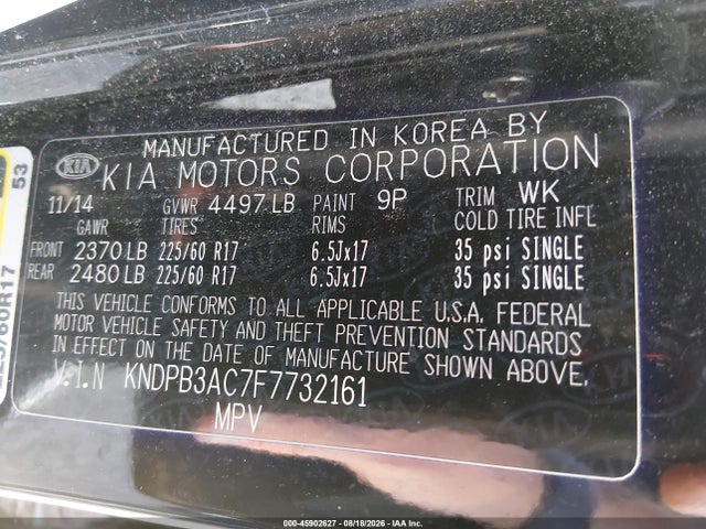 Продаж на аукціоні авто 2015 Kia Sportage Lx, vin: KNDPB3AC7F7732161, номер лоту: 45902627