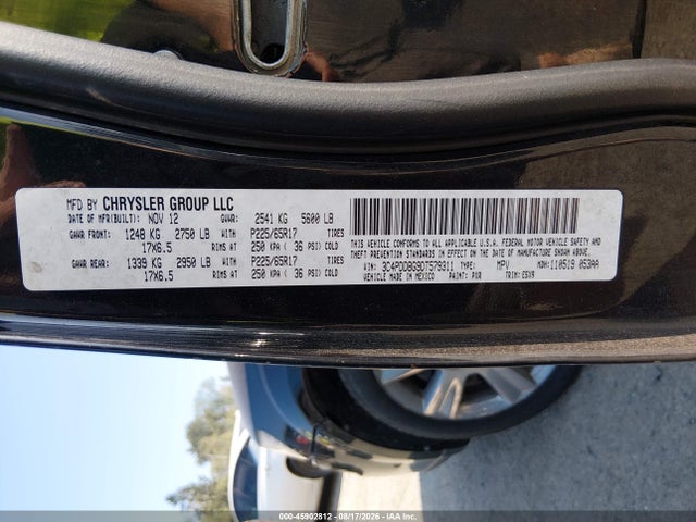 Aukcja sprzedaży 2013 Dodge Journey Sxt, vin: 3C4PDDBG9DT579311, numer aukcji: 45902812