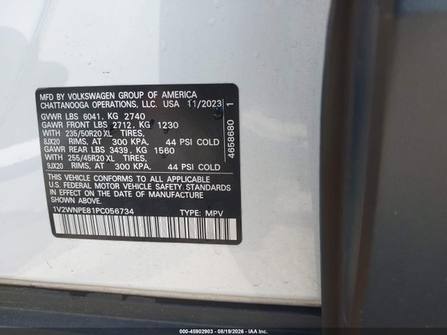 Продаж на аукціоні авто 2023 Volkswagen Id.4 Awd Pro S, vin: 1V2WNPE81PC056734, номер лоту: 45902903