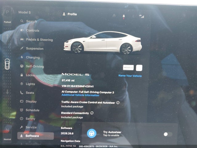 Aukcja sprzedaży 2021 Tesla Model S Long Range Dual Motor All-wheel Drive, vin: 5YJSA1E59MF428141, numer aukcji: 45902970