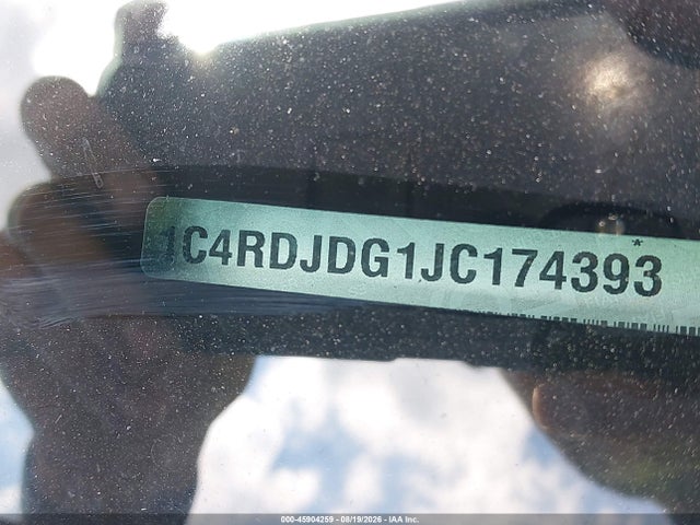 45904259 :رقم المزاد ، 1C4RDJDG1JC174393 vin ، 2018 Dodge Durango Gt Awd مزاد بيع