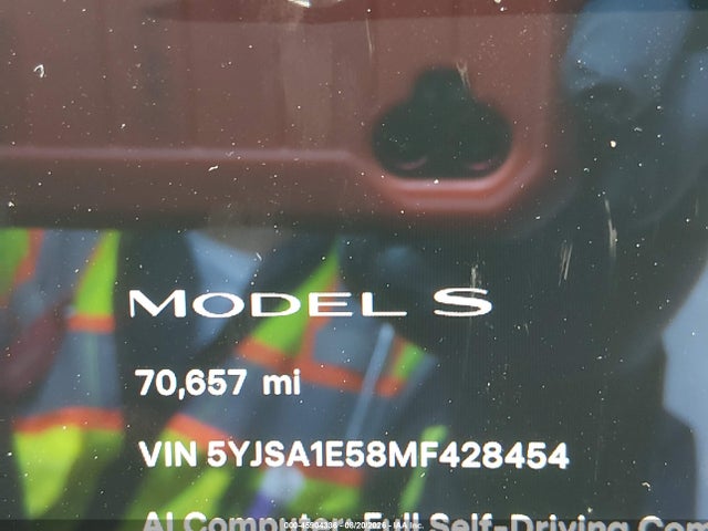 Aukcja sprzedaży 2021 Tesla Model S Long Range Dual Motor All-wheel Drive, vin: 5YJSA1E58MF428454, numer aukcji: 45904336