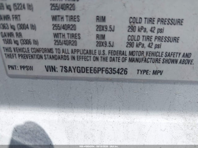 Продаж на аукціоні авто 2023 Tesla Model Y Awd/long Range Dual Motor All-wheel Drive, vin: 7SAYGDEE6PF635426, номер лоту: 45904354