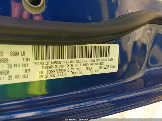 Aukcja sprzedaży 2014 Ram 1500 Big Horn, vin: 1C6RR7GT9ES219127, numer aukcji: 45904372