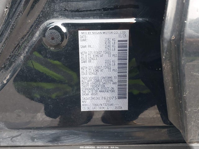 Nissan ROGUE S 2019 5N1AT2MT2KC762075 Image 9
