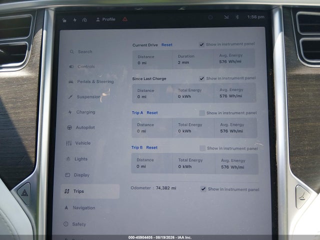45904405 :رقم المزاد ، 5YJXCDE20GF026486 vin ، 2016 Tesla Model X مزاد بيع