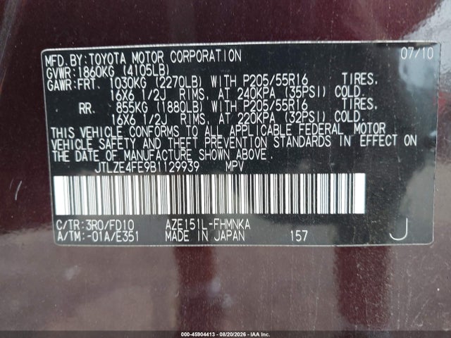 Auction sale of the 2011 Scion Xb, vin: JTLZE4FE9B1129939, lot number: 45904413