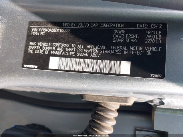 Продажа на аукционе авто 2013 Volvo S80 3.2l Premier Plus, vin: YV1940AS6D1165735, номер лота: 45904436
