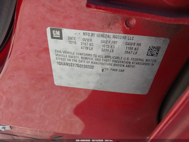 Cadillac ATS-V 2016 1G6AN5SY7G0136502 Image 9