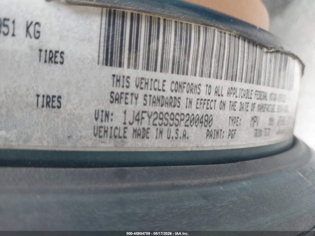 45904759 :رقم المزاد ، 1J4FY29S9SP200480 vin ، 1995 Jeep Wrangler / Yj Se مزاد بيع