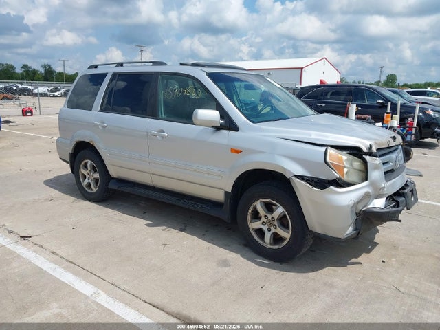 2007 Honda Pilot Ex-l მანქანა იყიდება აუქციონზე, vin: 5FNYF186X7B010806, აუქციონის ნომერი: 45904862