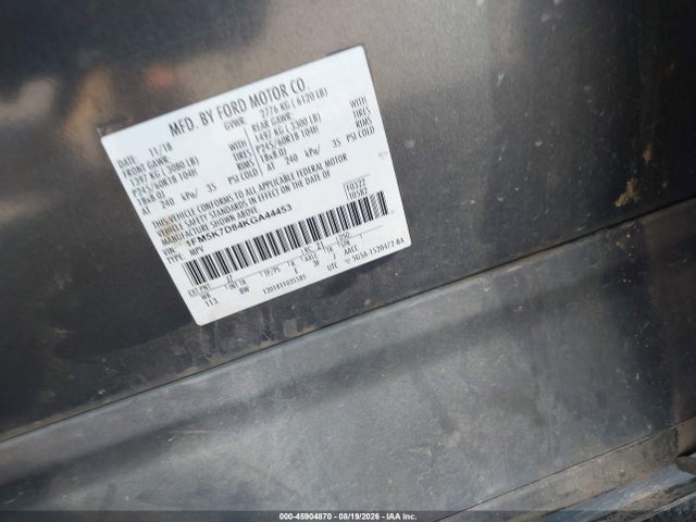 Продажа на аукционе авто 2019 Ford Explorer Xlt, vin: 1FM5K7D84KGA44453, номер лота: 45904870
