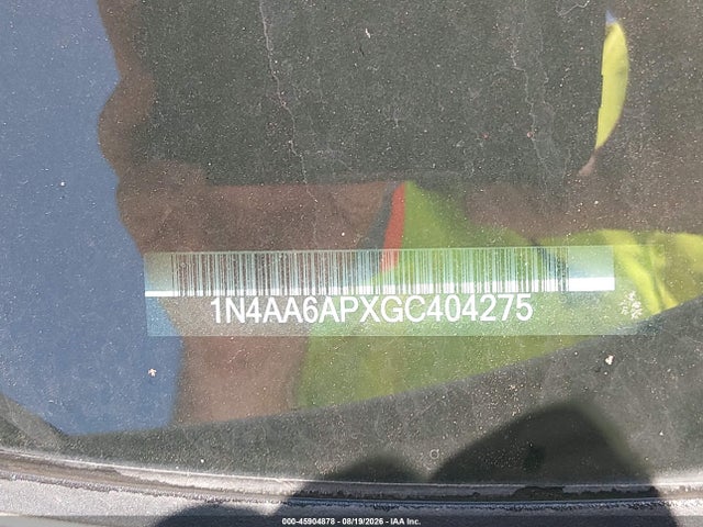 45904878 :رقم المزاد ، 1N4AA6APXGC404275 vin ، 2016 Nissan Maxima 3.5 Platinum مزاد بيع