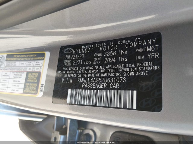 Продаж на аукціоні авто 2023 Hyundai Elantra Se, vin: KMHLL4AG5PU631073, номер лоту: 45905017