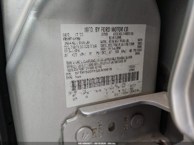 Продажа на аукционе авто 2016 Ford F-450 Xl, vin: 1FT8W4DT6GEA39816, номер лота: 45905071