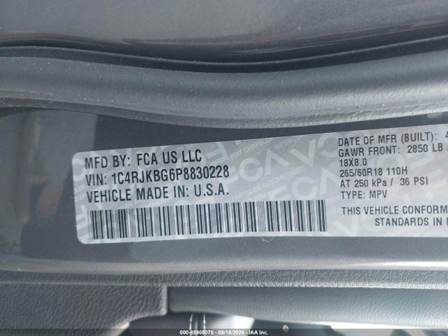 Aukcja sprzedaży 2023 Jeep Grand Cherokee L Limited 4x4, vin: 1C4RJKBG6P8830228, numer aukcji: 45905075