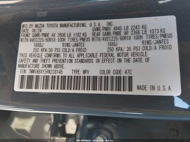 Продаж на аукціоні авто 2024 Mazda Cx-50 2.5 Turbo Meridian Edition, vin: 7MMVABXY5RN238145, номер лоту: 45905211