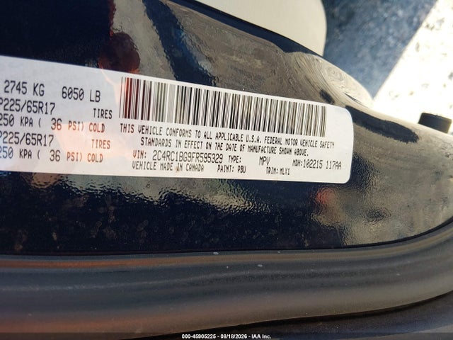 Продаж на аукціоні авто 2015 Chrysler Town & Country Touring, vin: 2C4RC1BG9FR595329, номер лоту: 45905225