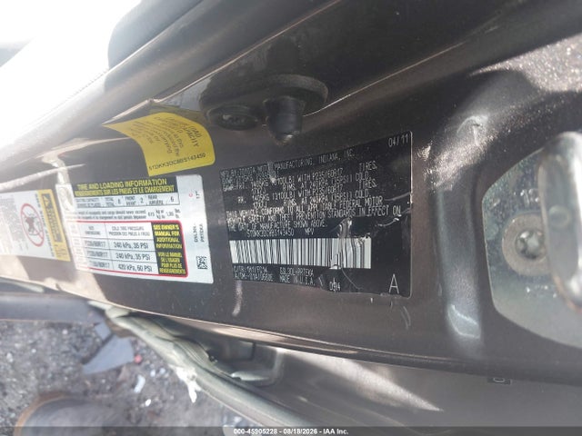 Aukcja sprzedaży 2011 Toyota Sienna Le V6, vin: 5TDKK3DC8BS143450, numer aukcji: 45905228