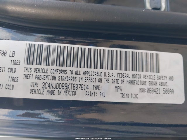 Продаж на аукціоні авто 2019 Jeep Compass Trailhawk 4x4, vin: 3C4NJDDB9KT807614, номер лоту: 45905276