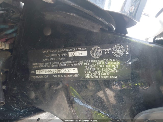 Aukcja sprzedaży 2005 Harley-davidson Flhrci, vin: 1HD1FRW135Y686971, numer aukcji: 45905327