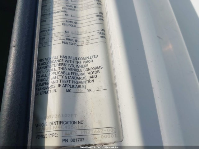 45905576 :رقم المزاد ، 5PVNJ8JV4E4S56167 vin ، 2014 Hino 258/268 مزاد بيع