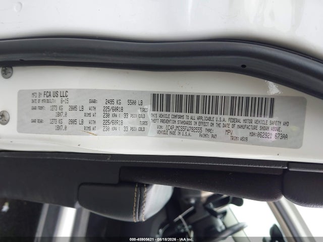 Продажа на аукционе авто 2015 Jeep Cherokee Latitude Altitude, vin: 1C4PJMCS5FW792555, номер лота: 45905621