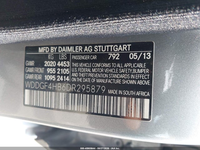 2013 Mercedes-benz C 250 Sport მანქანა იყიდება აუქციონზე, vin: WDDGF4HB6DR295879, აუქციონის ნომერი: 45905644