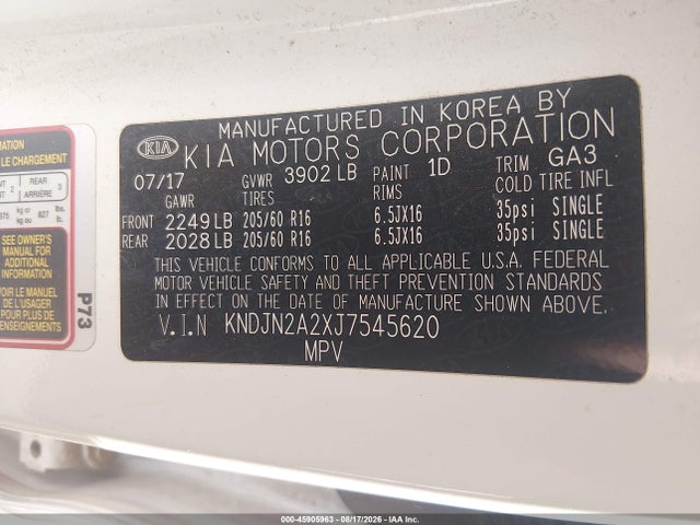 KIA Soul 2018 KNDJN2A2XJ7545620 Image 9