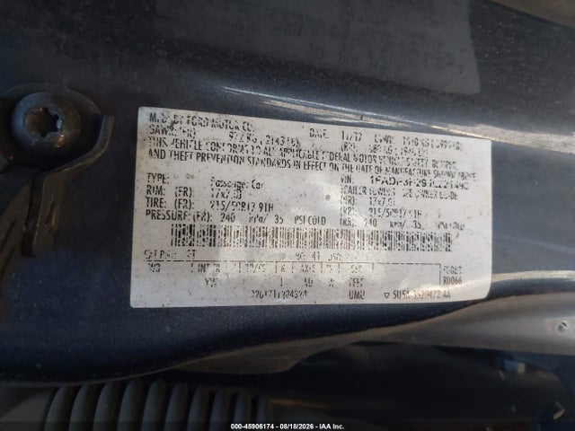 45906174 :رقم المزاد ، 1FADP3H29JL221493 vin ، 2018 Ford Focus Sel مزاد بيع