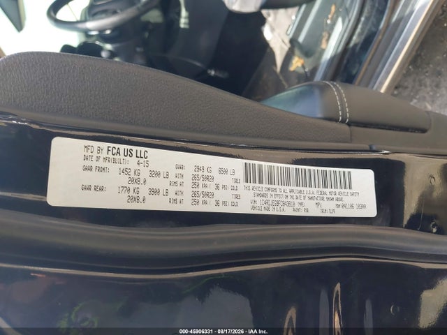 Продаж на аукціоні авто 2015 Dodge Durango Citadel, vin: 1C4RDJEG9FC843810, номер лоту: 45906331