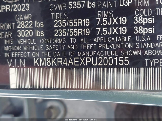 45906549 :رقم المزاد ، KM8KR4AEXPU200155 vin ، 2023 Hyundai Ioniq 5 Limited مزاد بيع