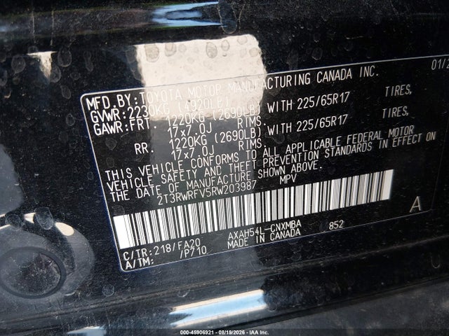 Продаж на аукціоні авто 2024 Toyota Rav4 Hybrid Xle, vin: 2T3RWRFV5RW203987, номер лоту: 45906921